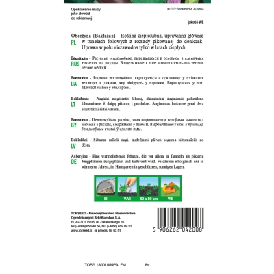 Bakłażan Oberżyna Black Beauty Nasiona